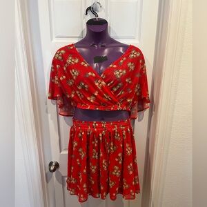 Unique Vintage Summer Vacation Lemon Crop Top and Short Shorts - 2x/18